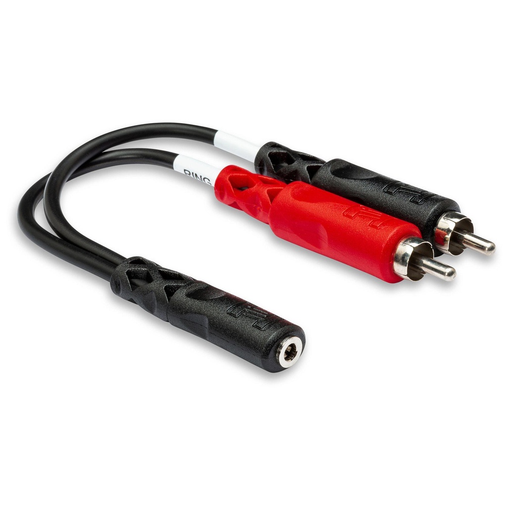 Câble Y Hosa 1/8 TRS femelle à 2x RCA mâle