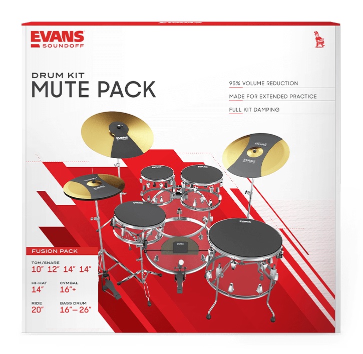 [SOSETFSN] Ensemble Evans Soundoff Fusion de sourdine pour batterie