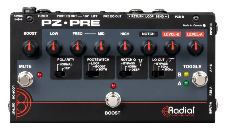[USE-RADIAL-PZPRE] Pédale de préamplification Radial Tonebone PZ-Pre - Usagée