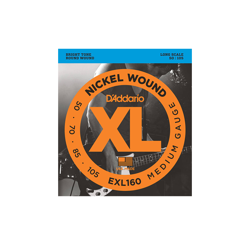 Cordes pour basse électrique D'Addario XL Medium Medium Scale - 50-105