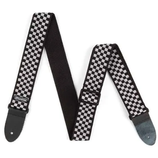 [D38-31BK] Courroie Dunlop classique - Carreaux noir et blanc