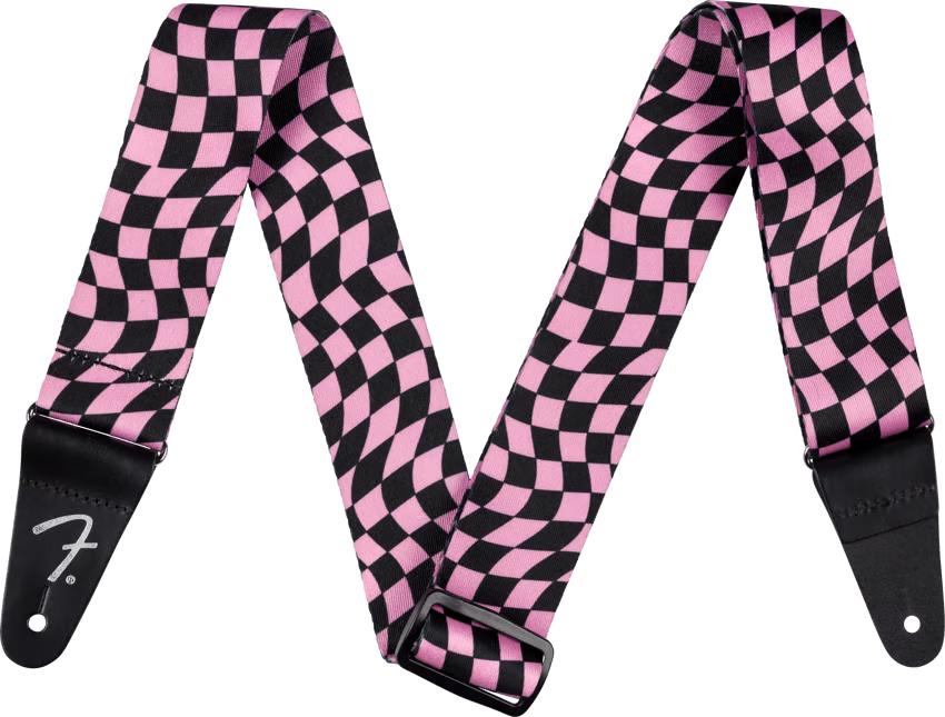 Courroie Fender Straps Wavy Checkerboard - Rose