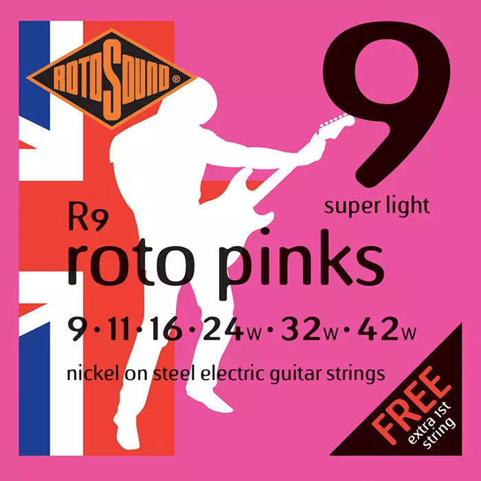 Cordes pour guitare électrique Rotosound Roto Pinks - 09-42