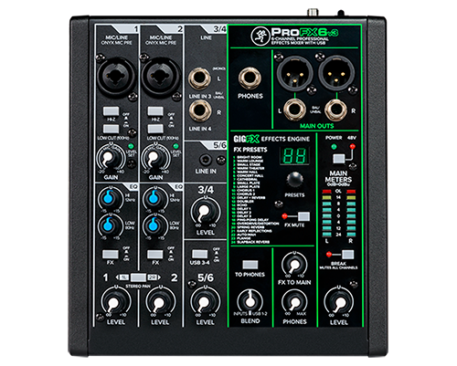 Console analogue Mackie ProFX6v3