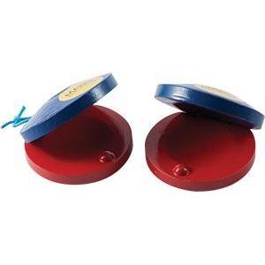 Castagnettes Mano Percussion en bois (rouge/bleu)