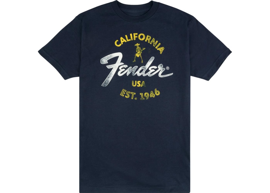 [9190117306] T-shirt Fender Baja Blue (Small)